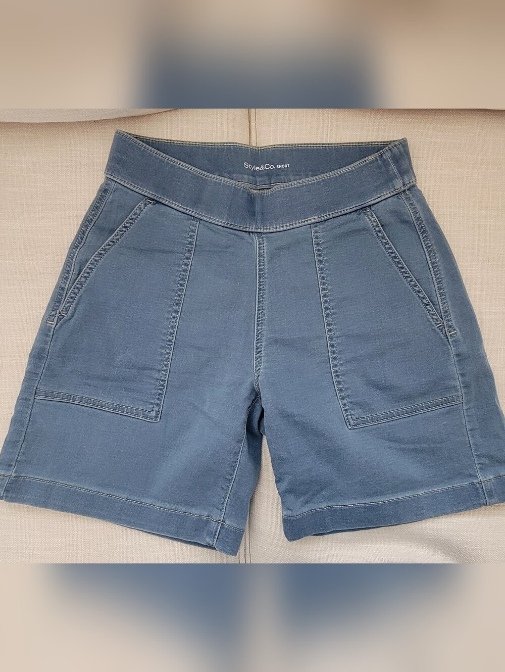 Style & Co. Blue Casual Pull-On Shorts S